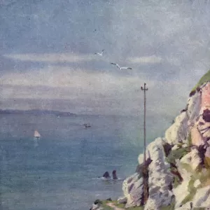 A Footpath on the Great Orme (colour litho)