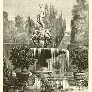 Fountain in the Boboli Gardens (engraving)