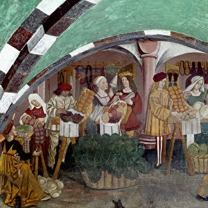 The four-season merchants shop, 15th century (fresco)