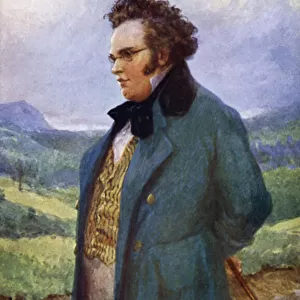 Franz Schubert (colour litho)