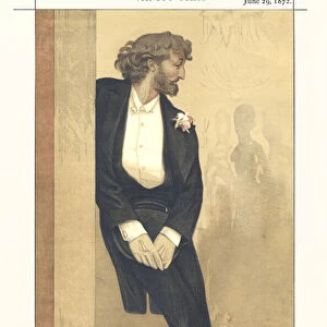 Frederick Leighton, from Vanity Fair, 1872 (colour litho)