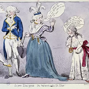 French Revolution: Cartoon against the family of Queen Marie Antoinette (1755-1793