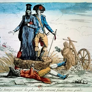 French Revolution: Cartoon on the three orders: "