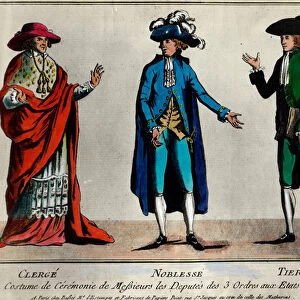 French Revolution: representation of the deputes of the three orders in the States