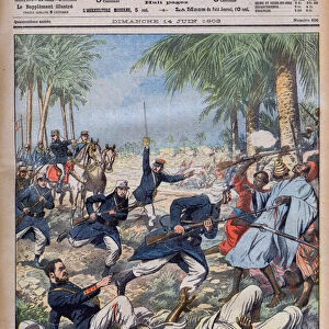 French soldiers attacking Moroccan bandits threatening their interests in the Sud Oranais