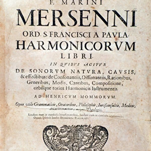 Frontispiece of Harmonie universelle by Marin Mersenne, 1636