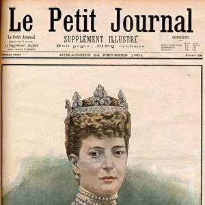 Frontpage of french newspaper queen Alexandra of England (1844-1925
