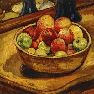 Fruit Cup; Coupe de Fruits, (oil on cardboard mounted on wood)