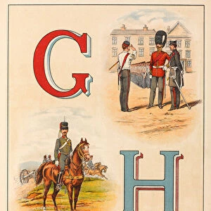 G for Grenadier Guards H for (Royal) Horse Artillery (Gunner), 1889 (chromolithograph)