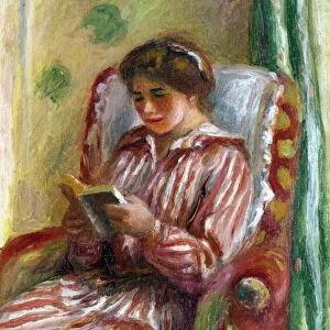 Gabrielle Reading - Peinture de Pierre Auguste Renoir (1841-1919), 1910 - Oil on canvas