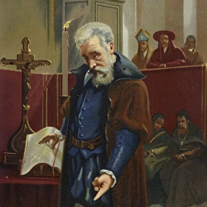 Galileo Galilei, Italian physicist, mathematician and astronomer (chromolitho)