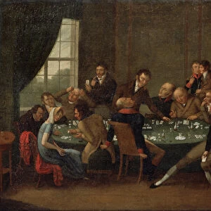 The Gambling House (oil on canvas)