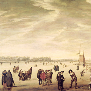 Games on the Ice (oil on canvas)