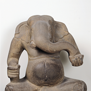 Ganesh, from Tuol Pheak Kin, Kandal Province, 7th-8th century (sandstone)