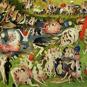 The Garden of Earthly Delights: Allegory of Luxury, central panel of triptych, c
