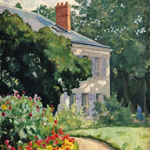 The Garden at Queue-en-Brie (oil on canvas)