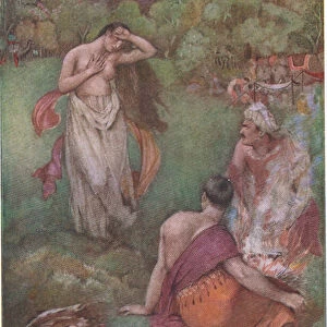 They gazed on her with wonder, 1912 (colour litho)