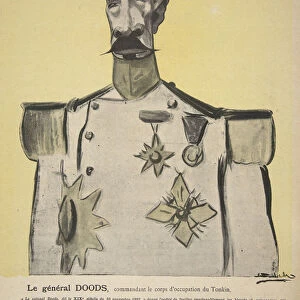 General Doods, commandant le corps d occupation du Tonkin, illustration from L assiette au Beurre: Nos Generaux, 12th July 1902 (colour litho)