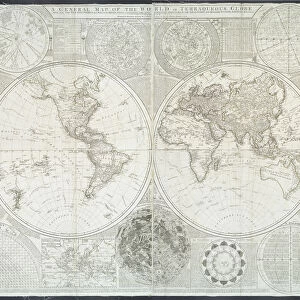 A general map of the world or terraqueous globe by Samuel Dunn, 1787 (engraving)