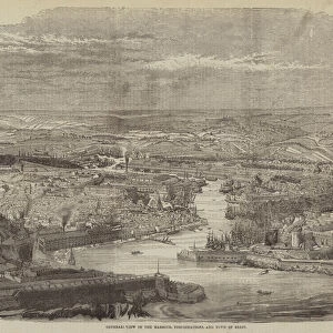 General View of the Harbour, Fortifications, and Town of Brest (engraving)
