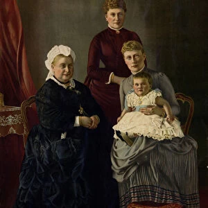 Four Generations of Royalty (Queen Victoria, Princess Beatrice, Princess Victoria Alberta and Princess Alice) (colour litho)