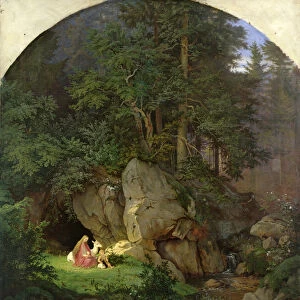 Genoveva in the Wood Clearing, 1839-41 (oil on canvas)
