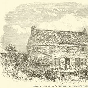 George Stephensons Birthplace, Wylam-on-Tyne (engraving)