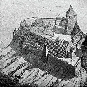 German knight's castle in the 12th century