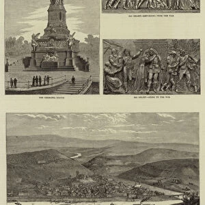 The German National Monument on the Niedrewald (engraving)