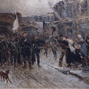 German parliamentarians entered Belfort on February 16, 1871, 1884 (oil on canvas)