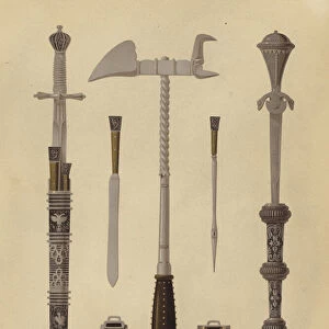 German weapons, 15th-16th Century (chromolitho)