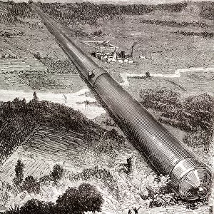 The giant space gun from J.T. Maston, 1865 (engraving)