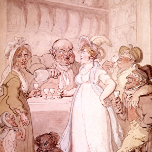 A Gin Shop, c. 1808-09 (watercolour)