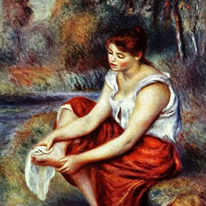 Girl Wiping her Feet, 1850