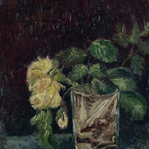 Glass with Yellow Roses (verre avec roses jaunes) par Gogh, Vincent, van (1853-1890)