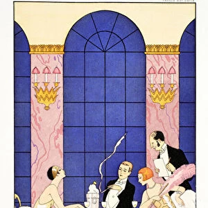 Gluttony, from Falbalas & Fanfreluches, Almanach des Modes Presentes, Passees et Futures, 1925 (colour litho)