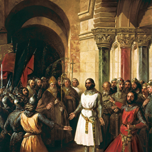 Godefroy de Bouillon elected King of Jerusalem the 23 july 1099 - 1839