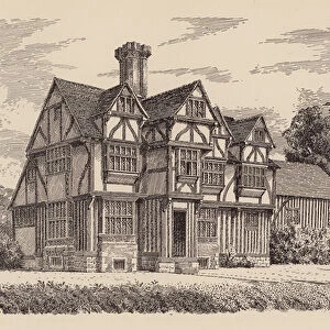 Godfrey House, Hollingbourne, Kent (colour litho)