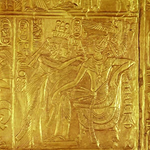 Detail from the Golden shrine, from the Tomb of Tutankhamun (c
