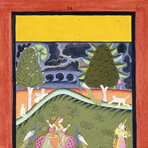 Gormalar Ragini, c. 1740 (gouache and gold paint on paper)
