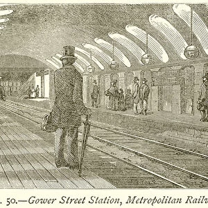 Gower Street Station, Metropolitan Railway (engraving)