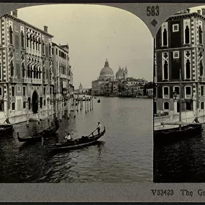 The Grand Canal, Venice, Italy, c. 1879-1930 (stereograph)