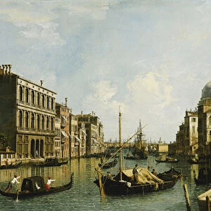 The Grand Canal, Venice, Looking East from the Campo S. Vio, (oil on canvas)