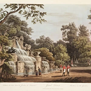 Grand Trianon, Fountain in the Garden, illustration from Versailles