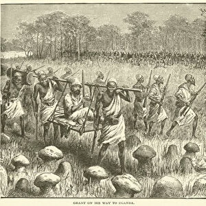 Grant on his way to Uganda (engraving)