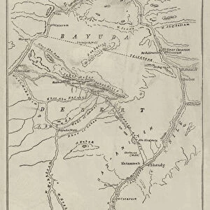 The Great Bend of the Nile, with the Desert between Korti (Lord Wolseleys Head-Quarters) and Sir Herbert Stewarts Position above Metammeh (engraving)