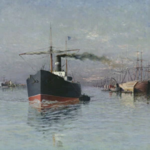 The Great Dock of Dunkirk, 1890 (oil on canvas)