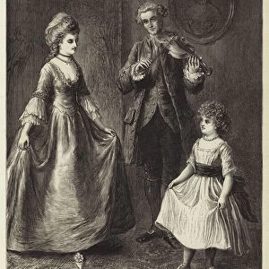 My Great-Grandmothers First Dancing Lesson (engraving)
