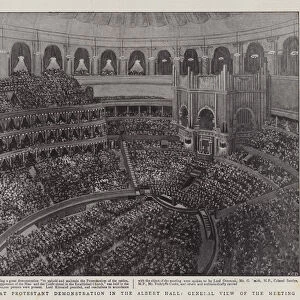 The Great Protestant Demonstration in the Albert Hall, General View of the Meeting (litho)