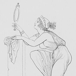 Grecian female, from a fictile vase in my possession (engraving)